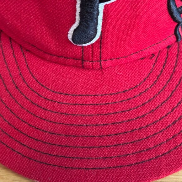 NEW ERA MLB Philly Phillies 100% Wool Baseball Hat, Logo Patch, Red/Black, 7 1/8 - Picture 10 of 16